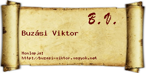 Buzási Viktor névjegykártya